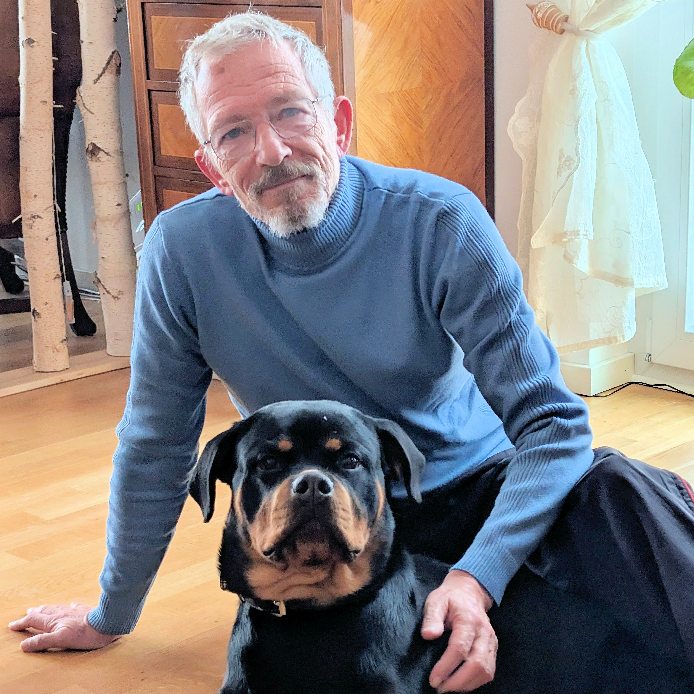 Rainer Sonnberg mit Rottweilerhündin Toska